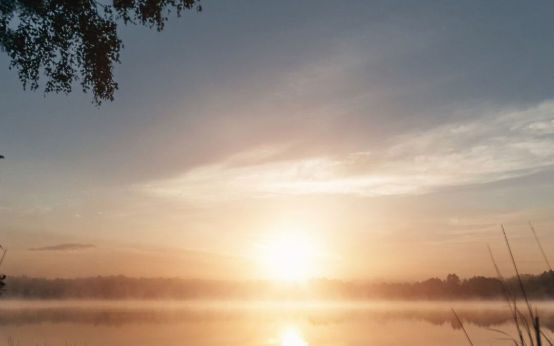 sunrise over lake